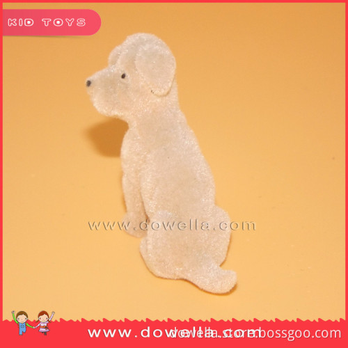 customized plastic flocking dog toy for kids